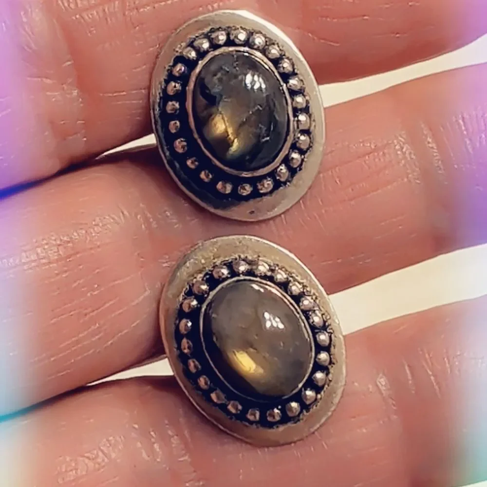 Sterling Silver Cufflinks, Stone Options